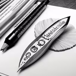 two markers and some colored pencils sit on a paper