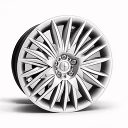 the spoke wheel is shown, and a black rim is shown