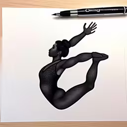 the silhouette of a man standing up while holding his arms in the air,a black and white photo of someone doing some gymnastics