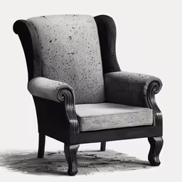 an old fashioned chair with some decorative details