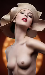 an image of a woman in a floppy hat