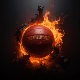 a ball on fire with the word blob above it