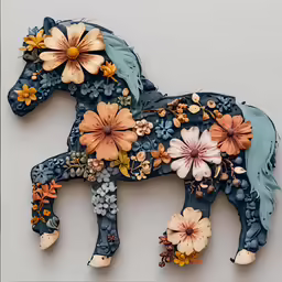this is an artistic picture of an animal made of plastic