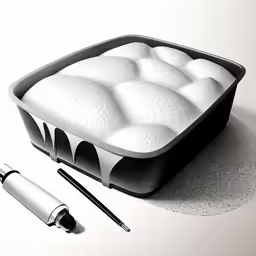 two items on a white surface include a pen and an egg