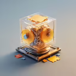 a strange object with many parts to it