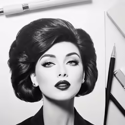 a beautiful woman is in black and white with makeup
