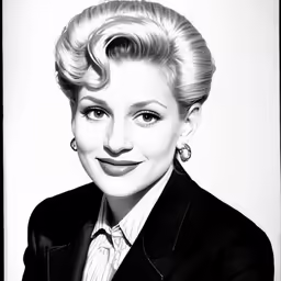an illustration of a woman wearing a suit