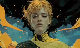 a woman is looking up into the sky