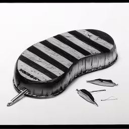 an insect laying on top of a piece of plastic