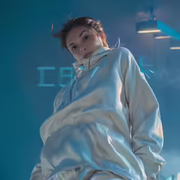 an attractive young woman with a futuristic hairdo