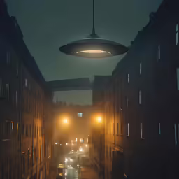 a dark alley way with cars parked on the side of it at night