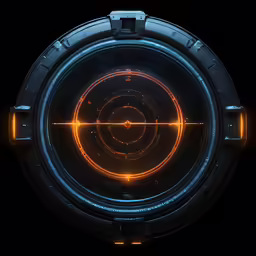 a futuristic looking object with lights in the center