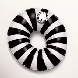 a black and white swirl that looks like it is in the air