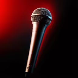 an image of a microphone that is being used for recording