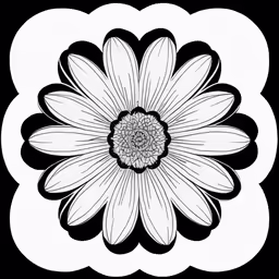 an image of a flower that is white and black