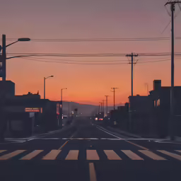 street lights, street lights and an empty road