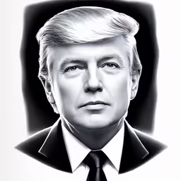 a drawing of a man wearing a suit and tie