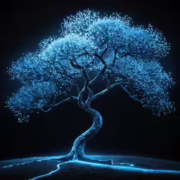 a very large, lit tree with lots of lights