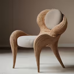 a chair with its back open and it is upholstered
