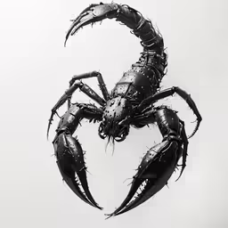 a black and white photo of a large spider