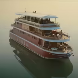 a very large, long boat in the water