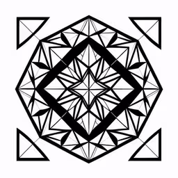 an abstract design in black and white,a geometric black and white pattern
