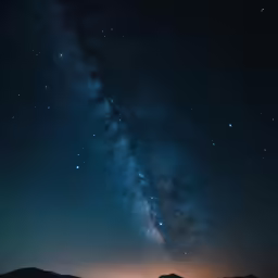 the night sky has stars and the milky