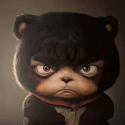 a drawing of an adorable looking bear