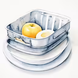 two slices of lemon, an apple and a orange are in a basket