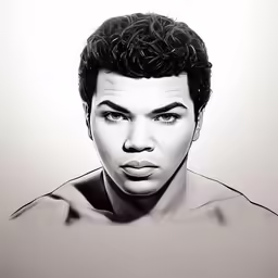 an illustration of a man wearing a short black hair