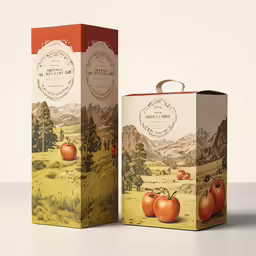 the oranges are in a box on a table