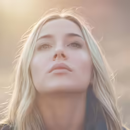 a woman standing with her face looking away