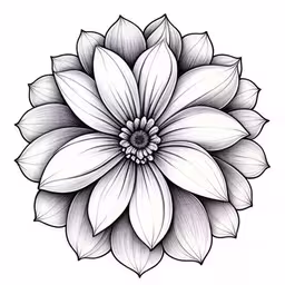 a flower that has black and white petals