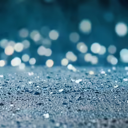 blue gray color with lots of droplets of water on it
