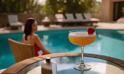 a glass that is on top of a table