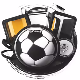an object is shown including a soccer ball