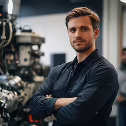 a man standing in front of a camera wearing a shirt