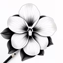 a pencil drawing of a flower on a white background,the image is made from pencils with the picture of flowers