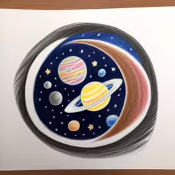 this is a drawing of the solar system