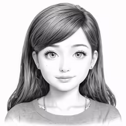 the head and neck of a woman with long hair