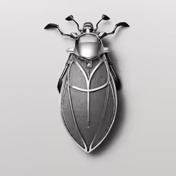 a bug shaped object with three antennae
