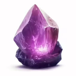 an amethtite that has been placed on top of a table
