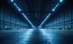 an empty parking garage with multiple levels