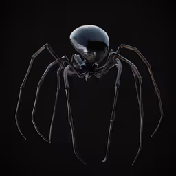 a computer generated image of a black widow spider on a black background