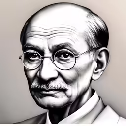 a black and white image of a man with glasses