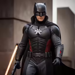 a man in a bat costume and mask