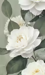flowers on the stems that look white and large