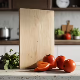 a cutting board that is sitting on a counter
