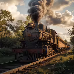 a train that is sitting on some tracks