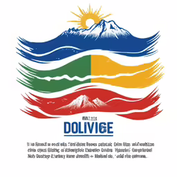 a poster featuring the colors of a mountain range and the text dolivige
